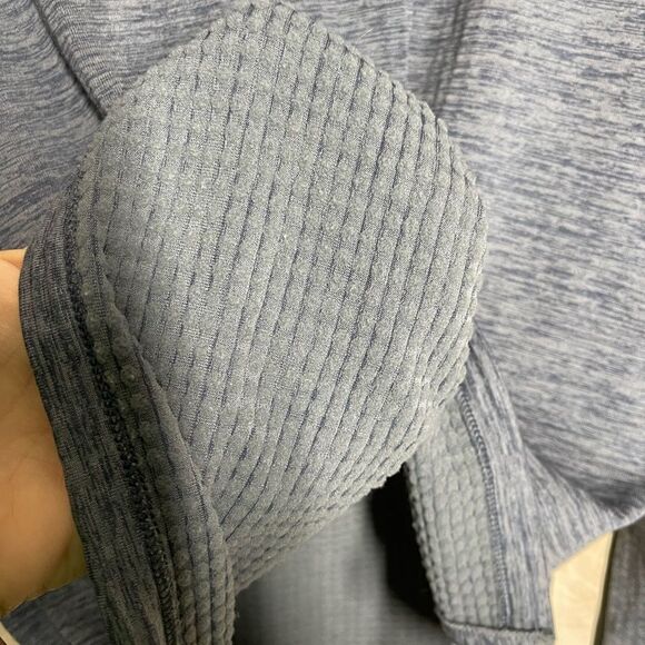 Nike dri fit running blue heather long sleeve pullover 1/4‎ zip, size large - Picture 4 of 13